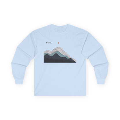 Light Blue | Rise Long Sleeve Tee, front view