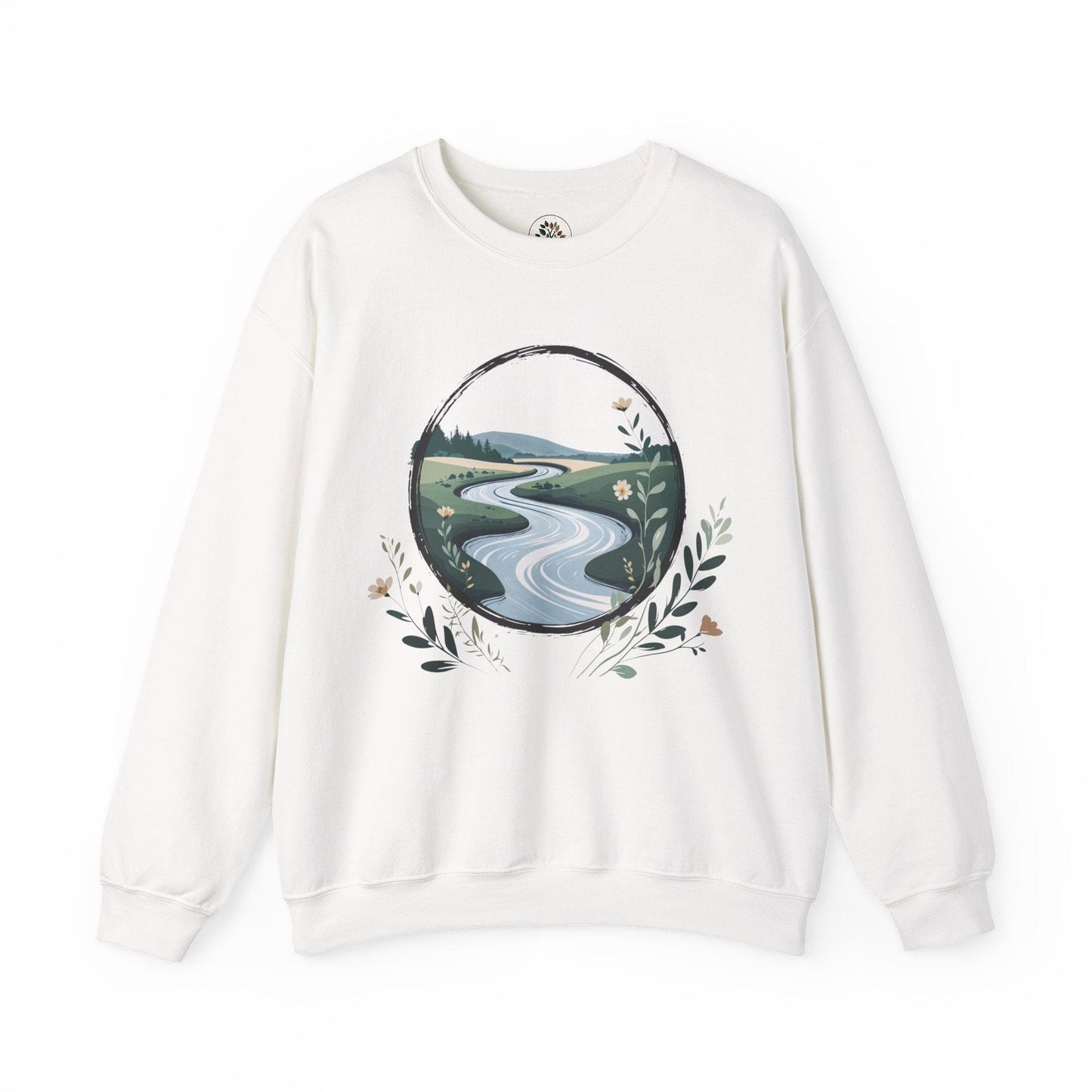 White | River of Grace Sweatshirt, front view