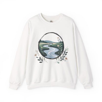 White | River of Grace Sweatshirt, front view
