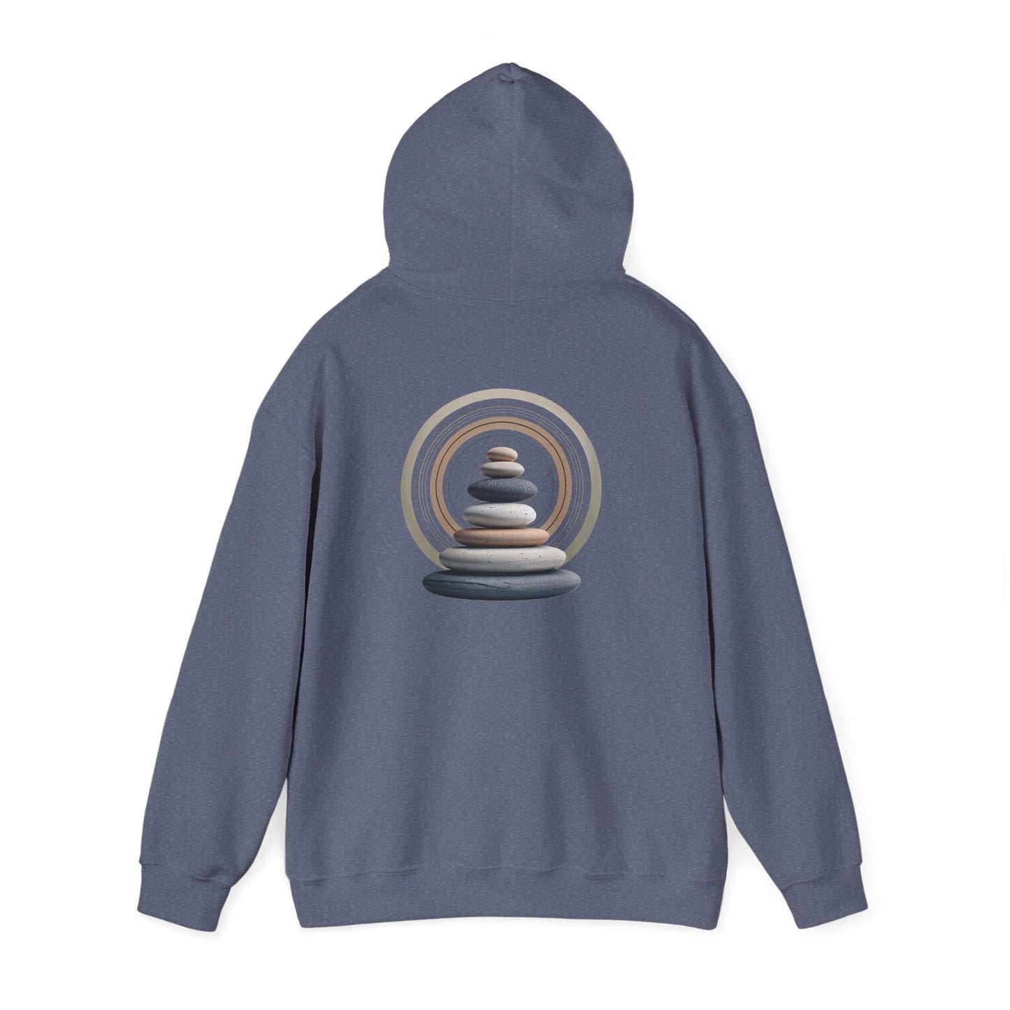 Heather Navy | Echoes of Calm Hoodie, back view 2
