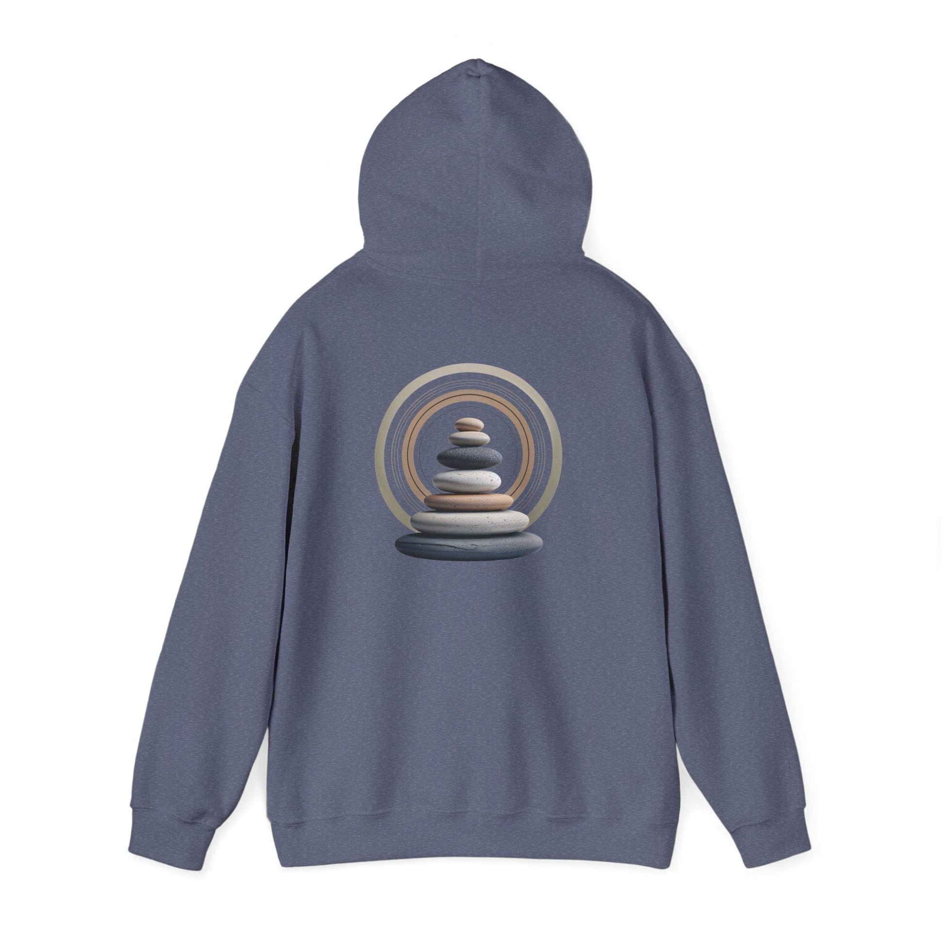 Heather Navy | Echoes of Calm Hoodie, back view 2