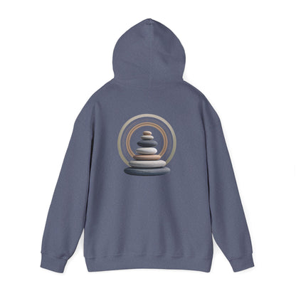 Heather Navy | Echoes of Calm Hoodie, back view 2