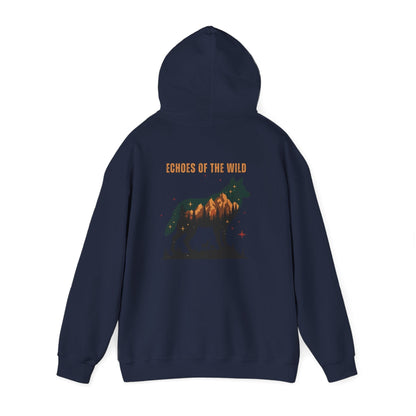 Navy | Echoes of the WIld Hoodie, back view 2
