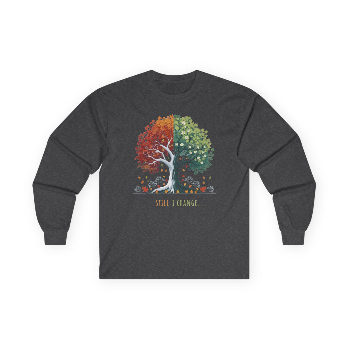 Dark Heather | Still I Change Long Sleeve Tee, front view