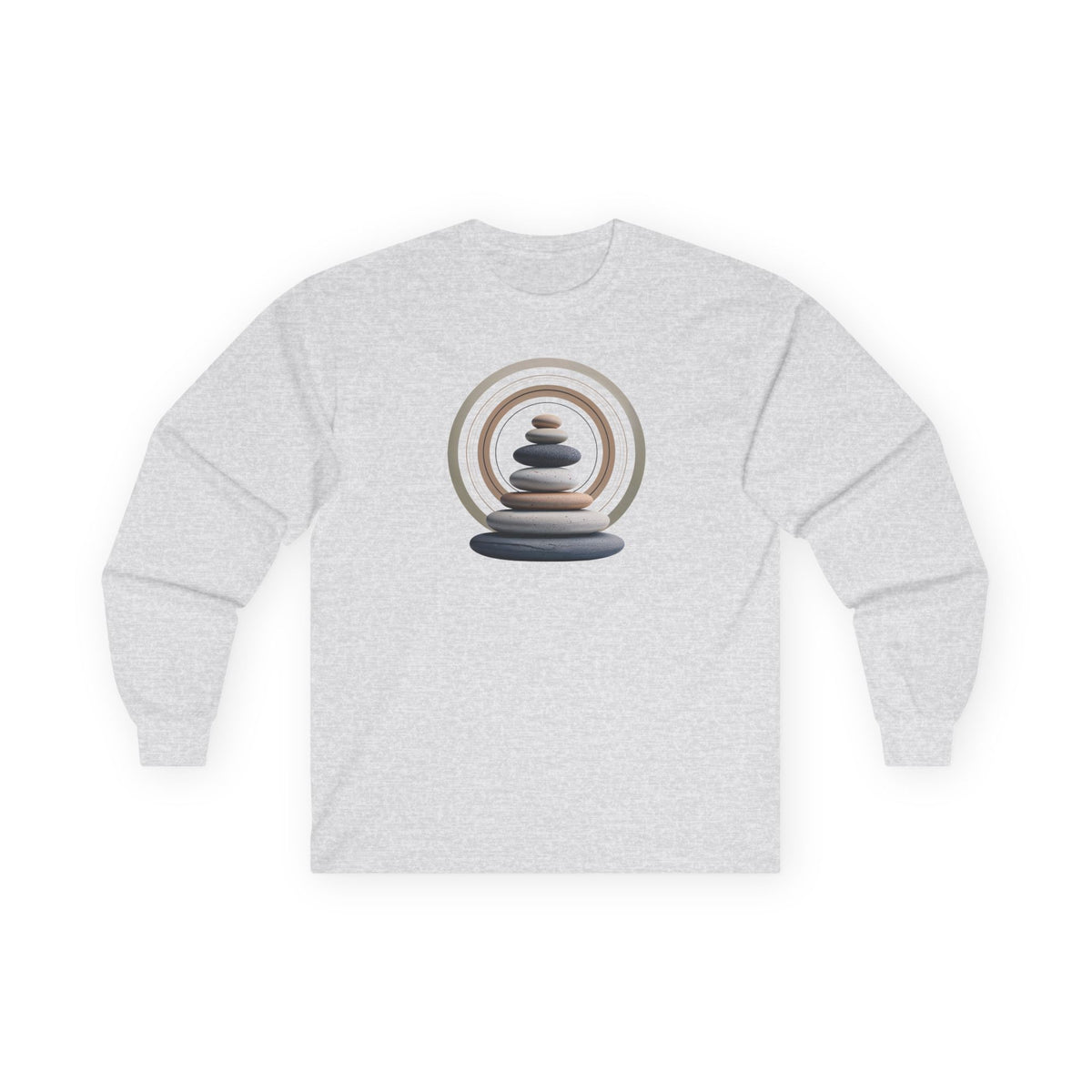 Ash | Echoes of Calm Long Sleeve Tee, front view