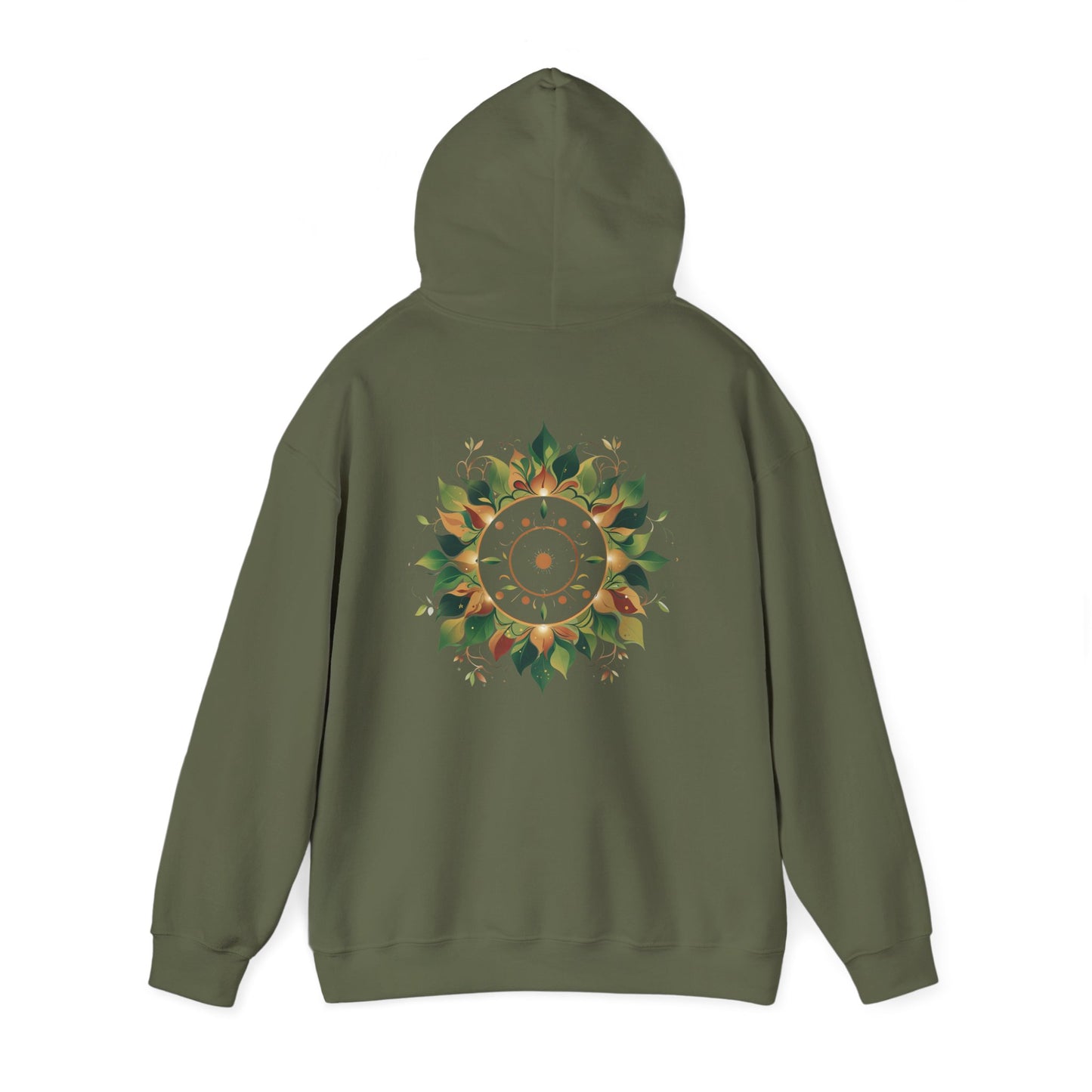 Military Green | Solar Bloom Hoodie, back view 2