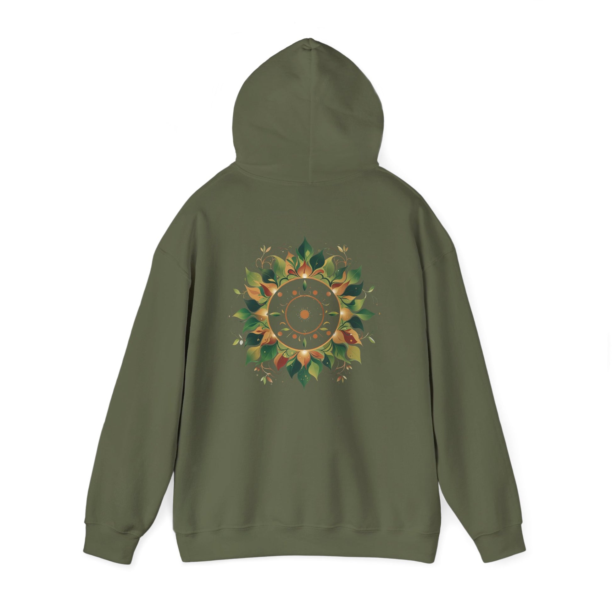 Military Green | Solar Bloom Hoodie, back view 2