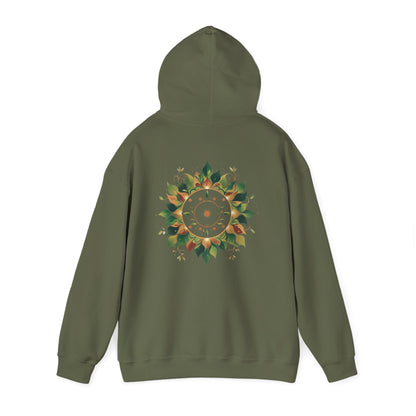 Military Green | Solar Bloom Hoodie, back view 2