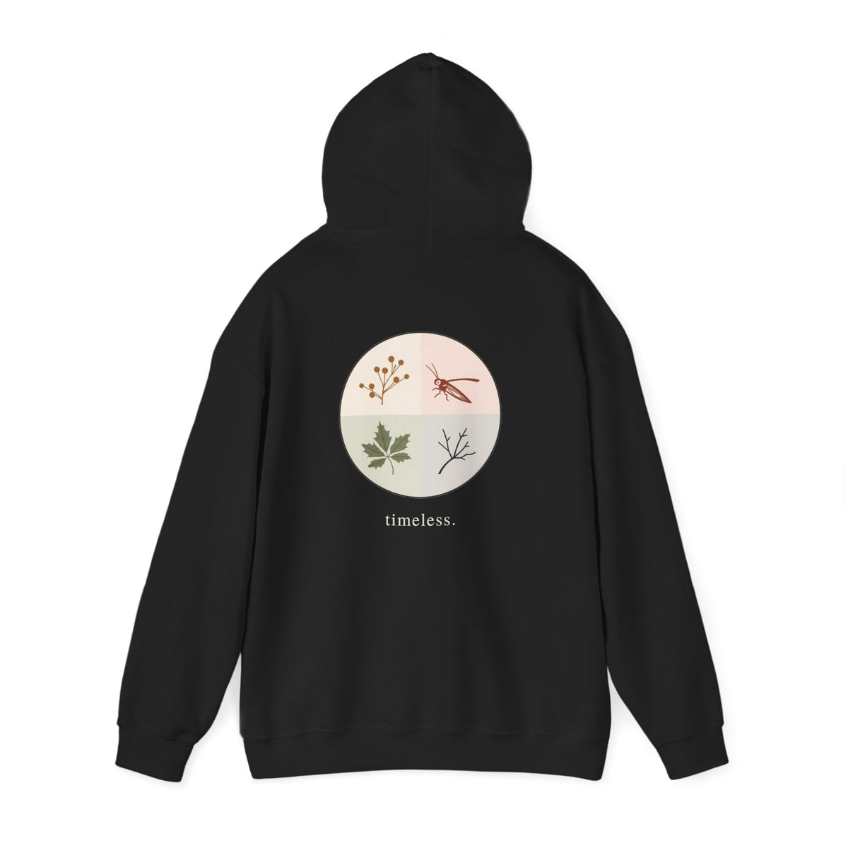 Black | Timeless Hoodie, back view 2