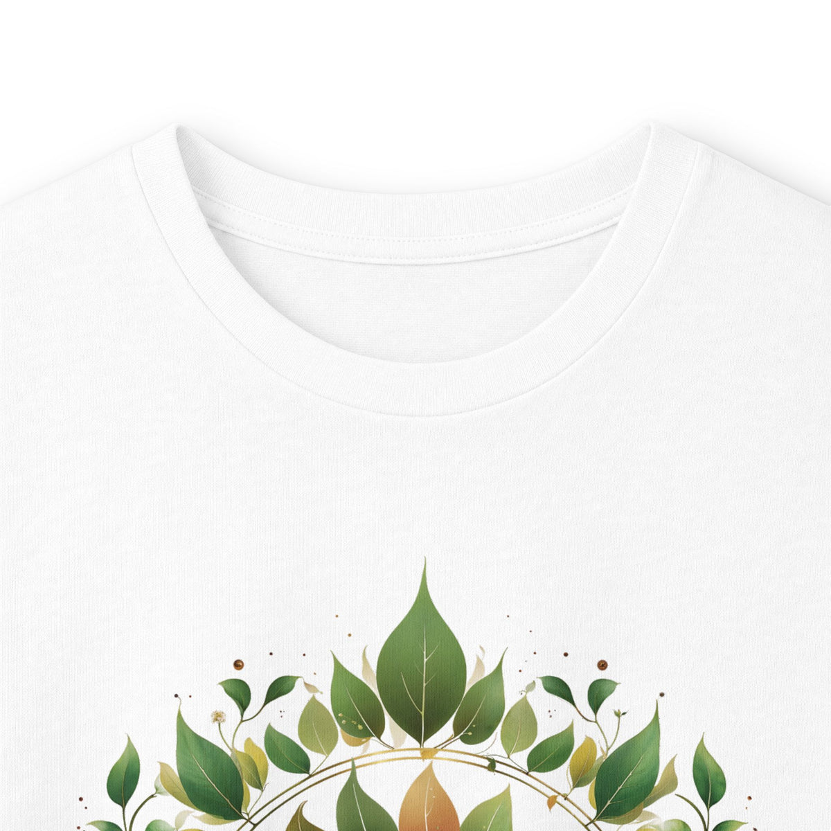 White | Eclipse Garden Long Sleeve Tee, folded view