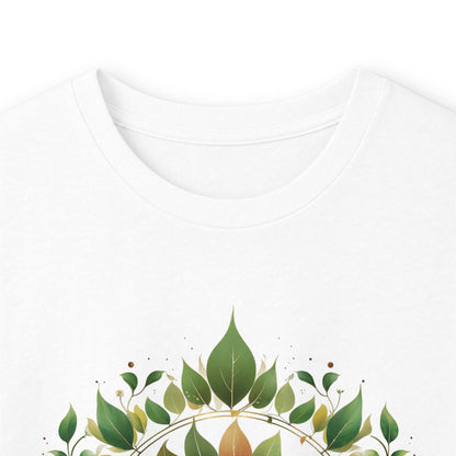 White | Eclipse Garden Long Sleeve Tee, folded view