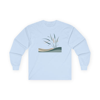 Light Blue | Whispers in the Breeze Long Sleeve Tee, front view