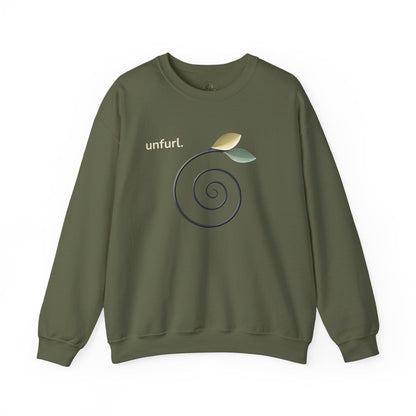 Military Green | Unfurl Sweatshirt, front view