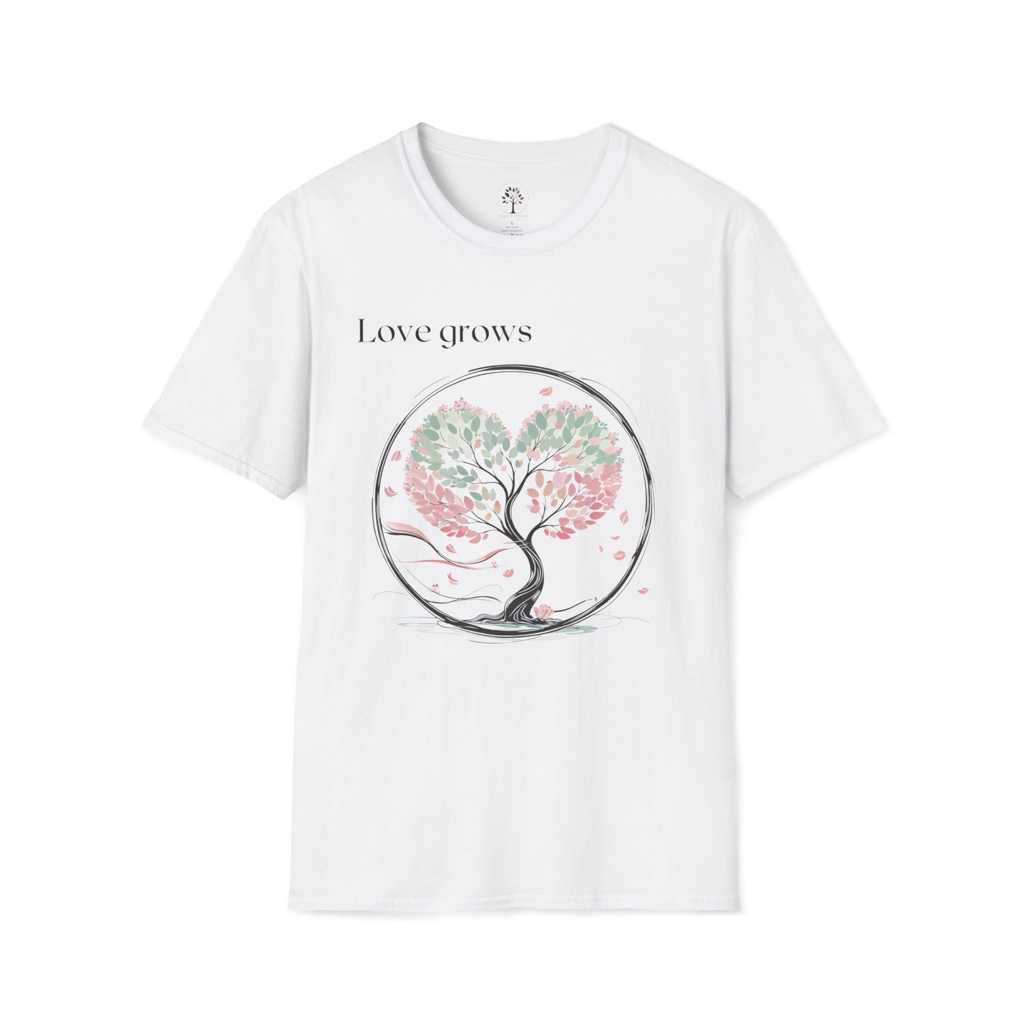 White | Love grows, front view