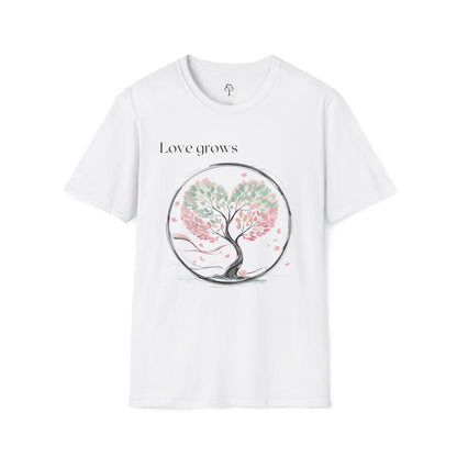 White | Love grows, front view