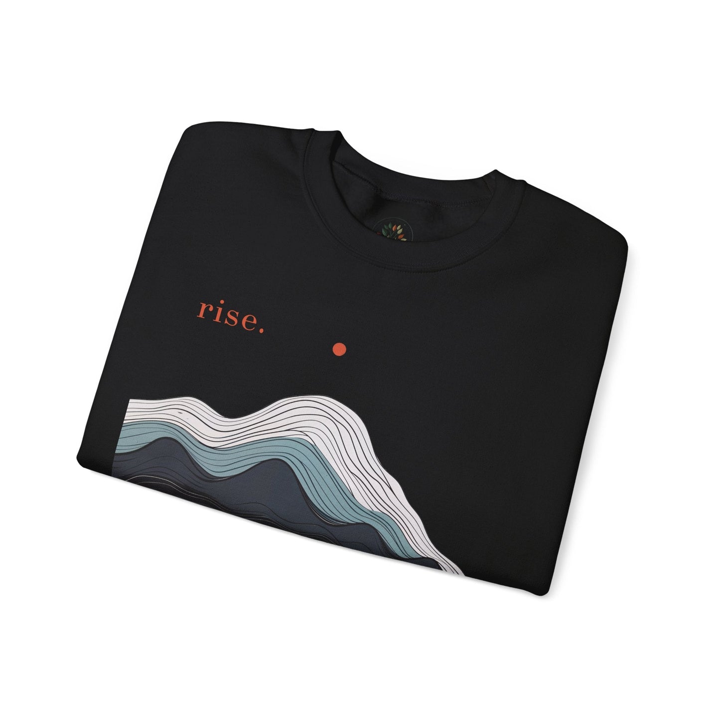 Black | Rise Sweatshirt, folded view