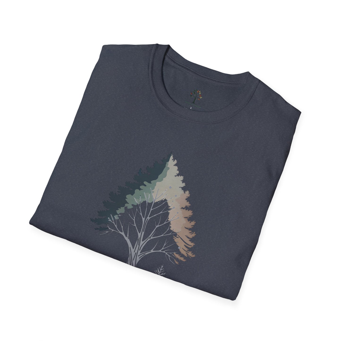 Heather Navy | Rooted like Dad, folded view