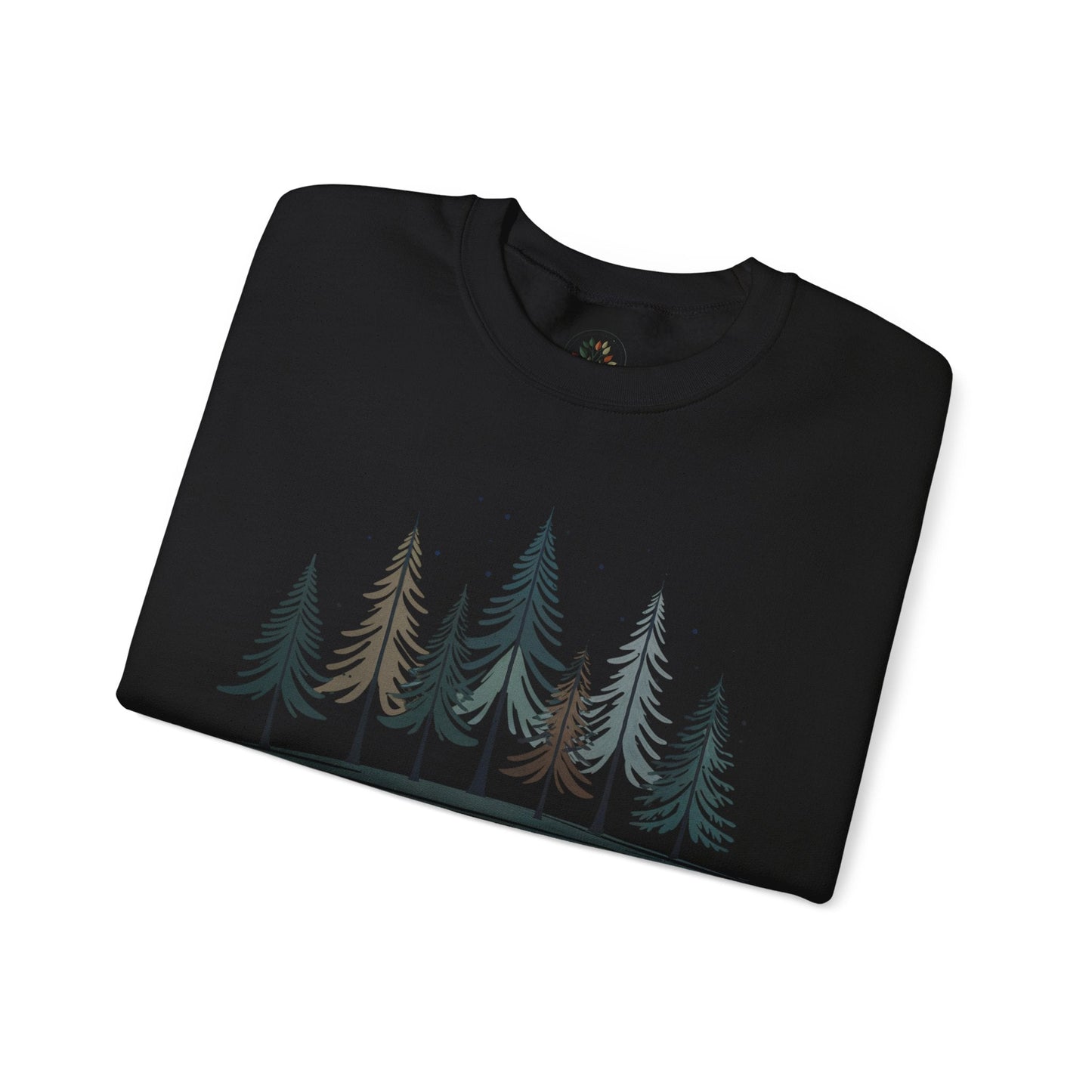 Black | Silent Pines Sweatshirt, folded view