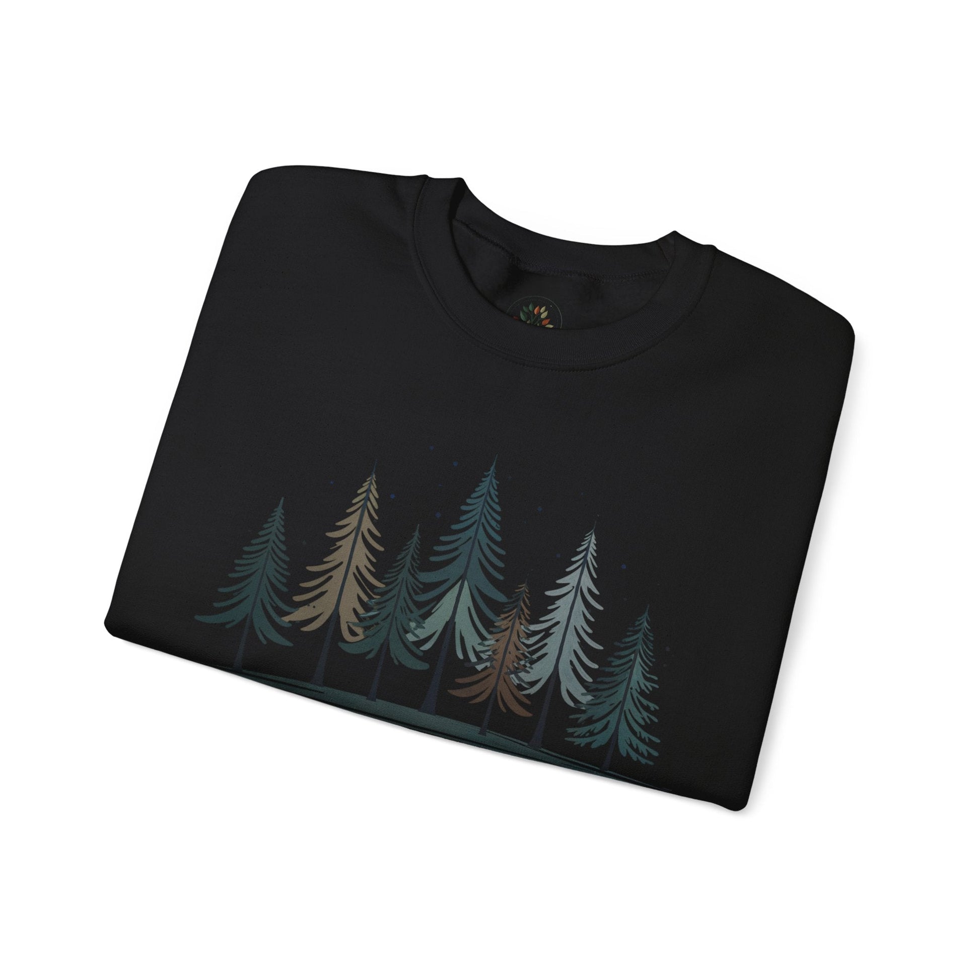 Black | Silent Pines Sweatshirt, folded view
