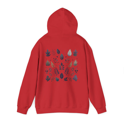 Red | Botanical Harmony Hoodie, back view 2