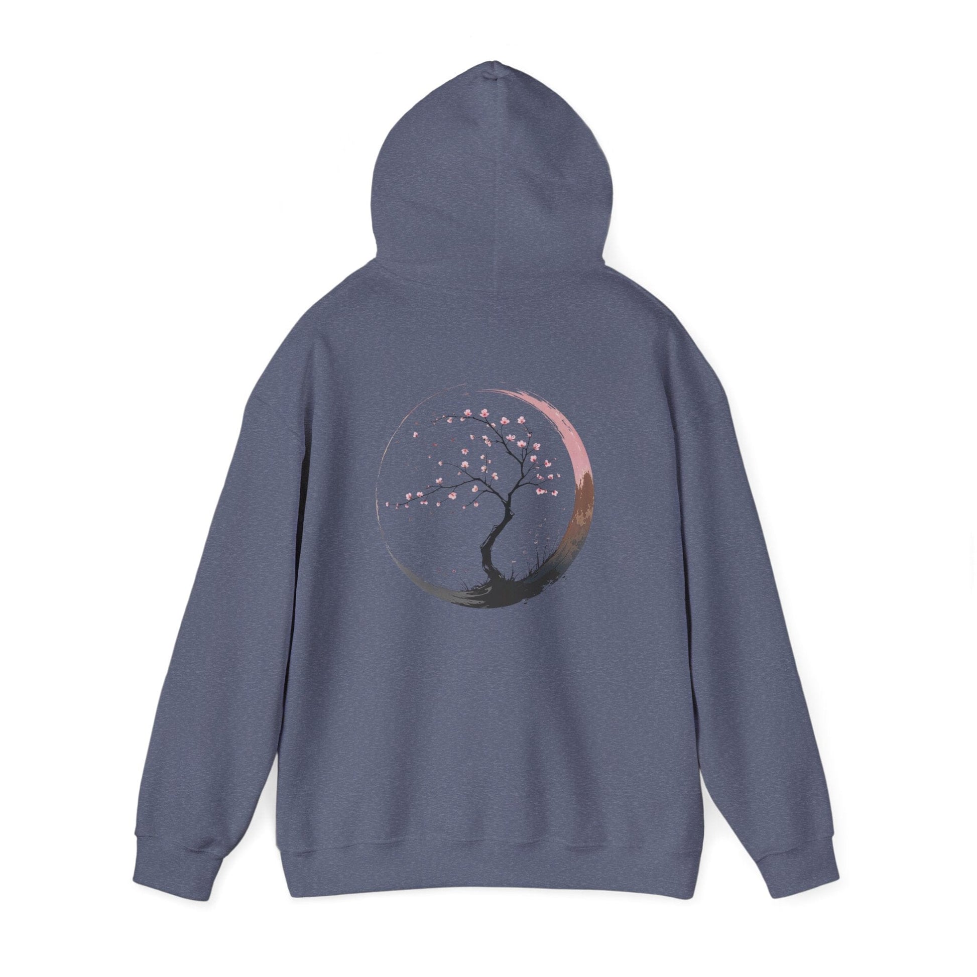 Heather Navy | Sakura Silence Hoodie, back view 2
