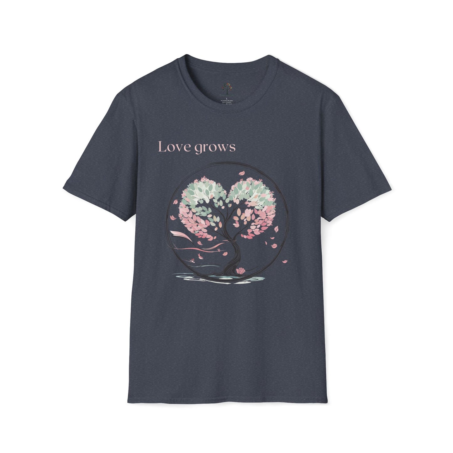 Heather Navy | Love grows, front view