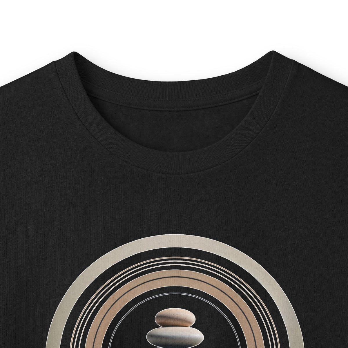 Black | Echoes of Calm Long Sleeve Tee, folded view