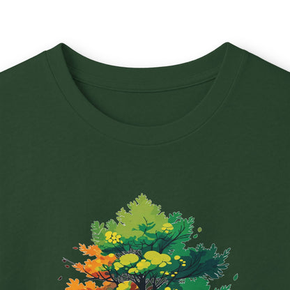 Forest Green | Trees Protect Us Long Sleeve Tee, folded view
