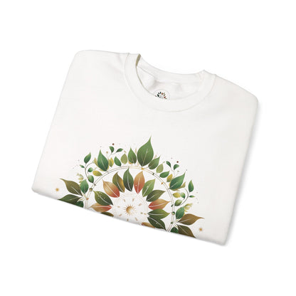 White | Eclipse Garden Sweatshirt, folded view