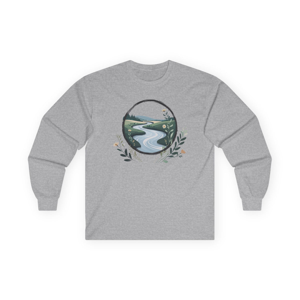 Sport Grey | River of Grace Long Sleeve Tee, front view