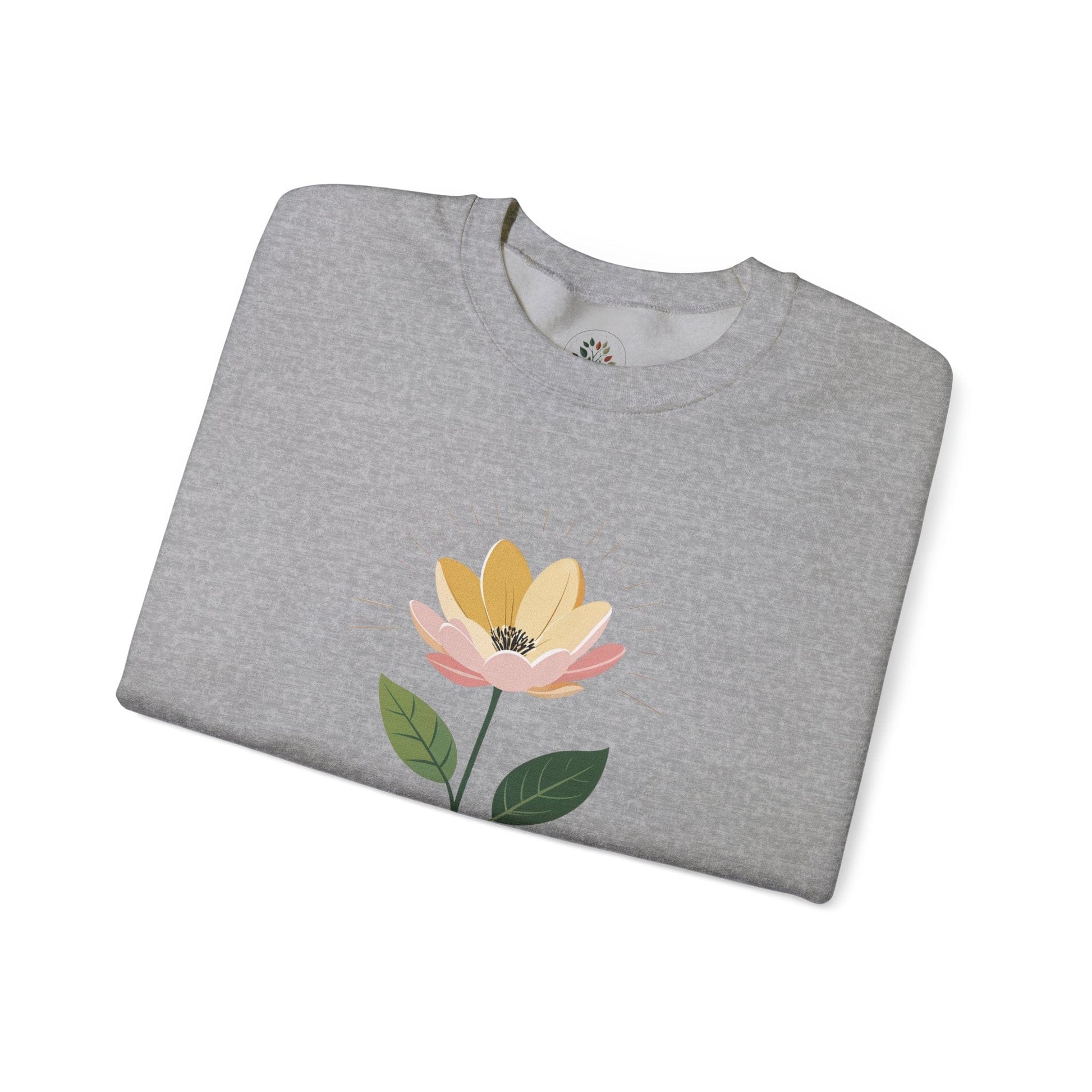 Sport Grey | Bloom with intention Sweatshirt, folded view