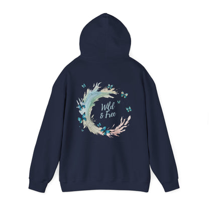 Navy | Wild & Free Hoodie, back view 2