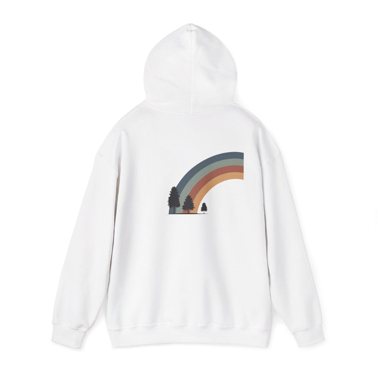 White | Horizon Arch Hoodie, back view 2