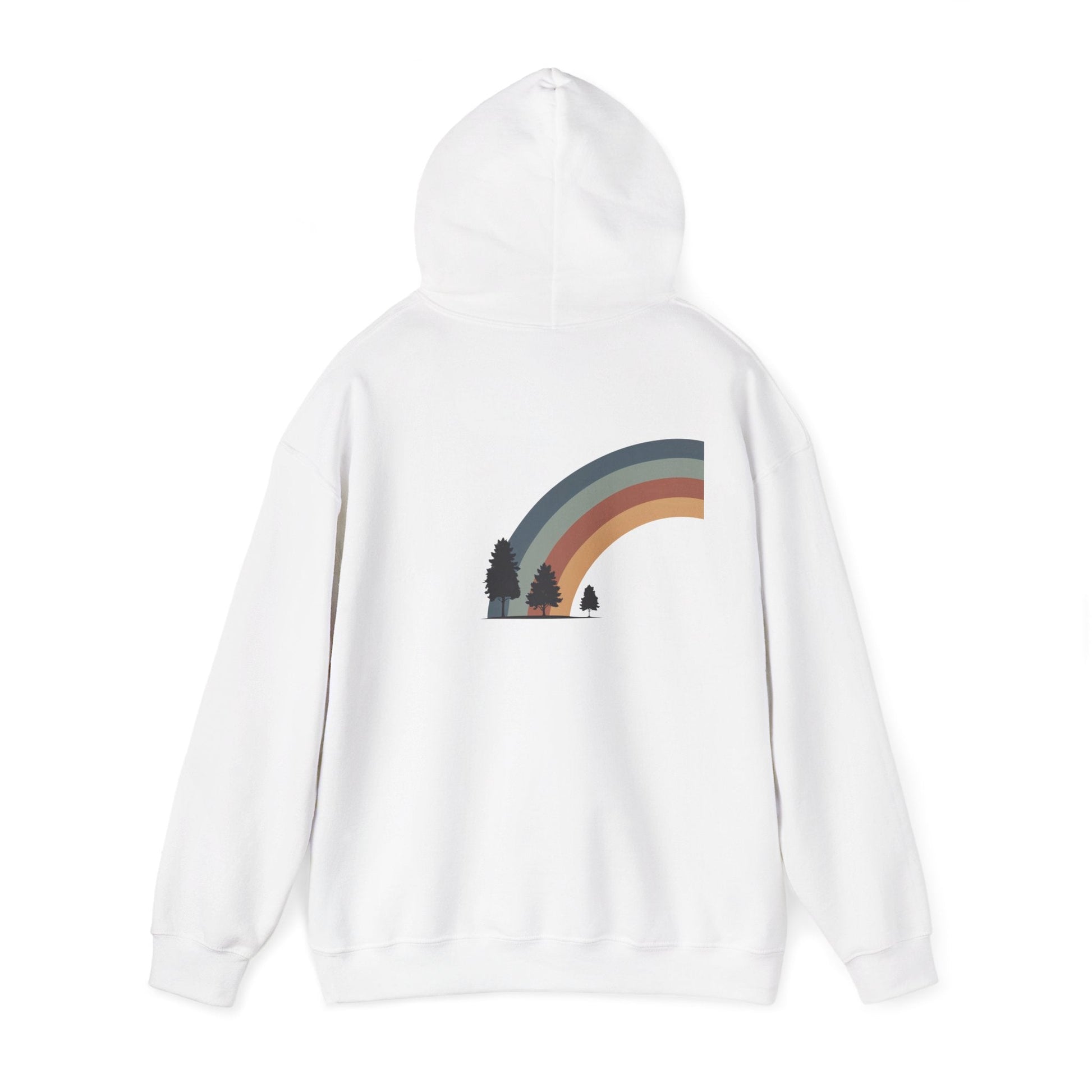 White | Horizon Arch Hoodie, back view 2