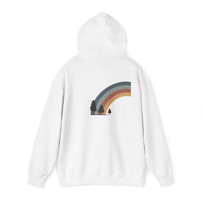 White | Horizon Arch Hoodie, back view 2