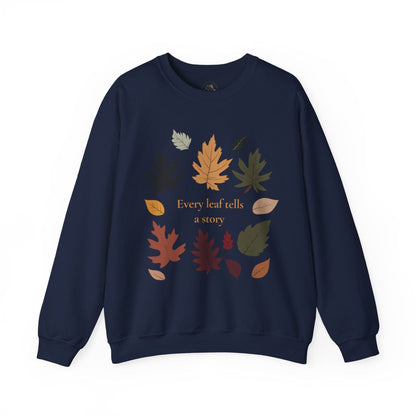 Navy | Every Leaf tells a Story Sweatshirt, front view