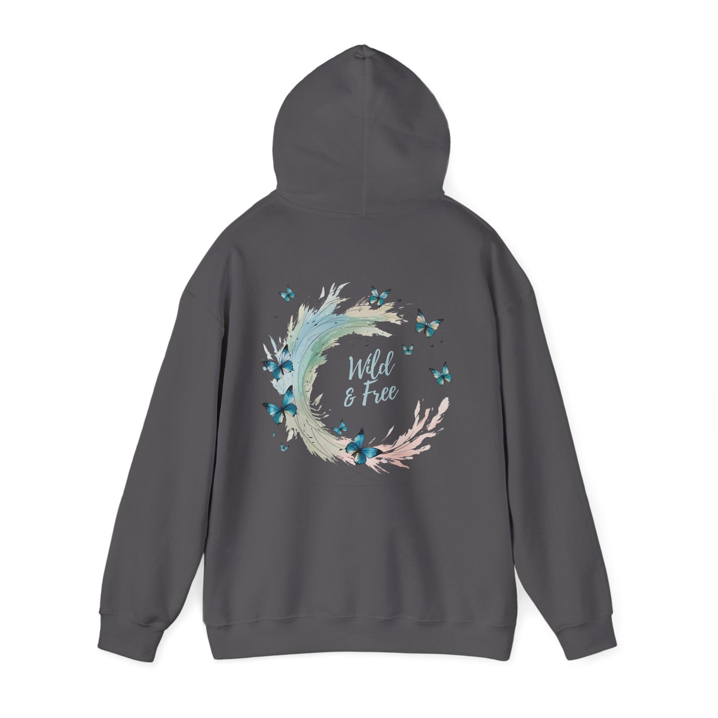 Charcoal | Wild & Free Hoodie, back view 2