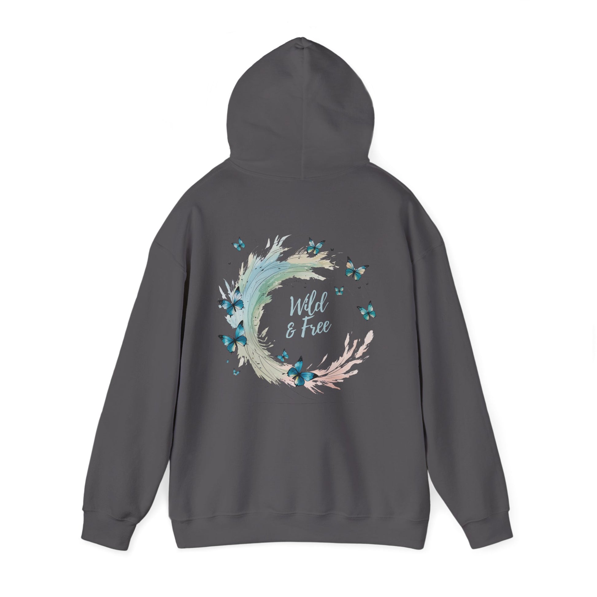 Charcoal | Wild & Free Hoodie, back view 2