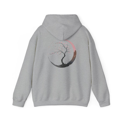 Sport Grey | Sakura Silence Hoodie, back design view