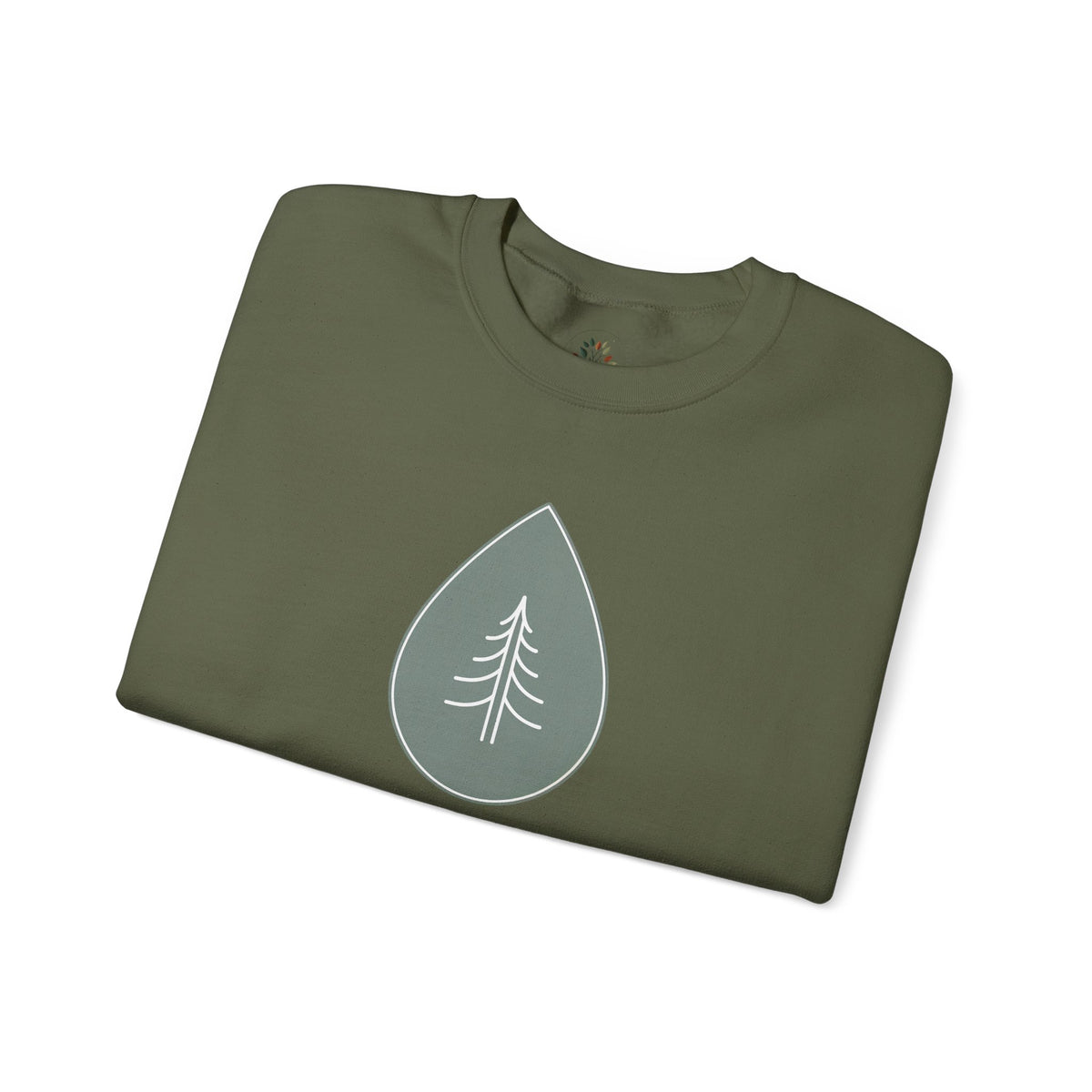 Military Green | Calm Drop Sweatshirt, folded view