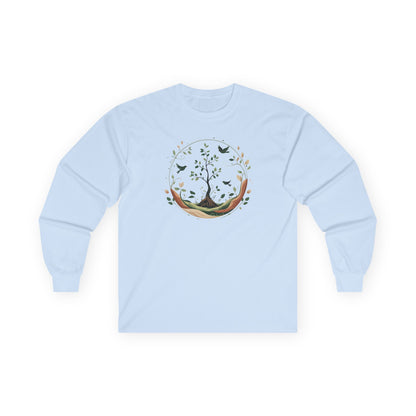 Light Blue | Circle of Life Long Sleeve Tee, front view