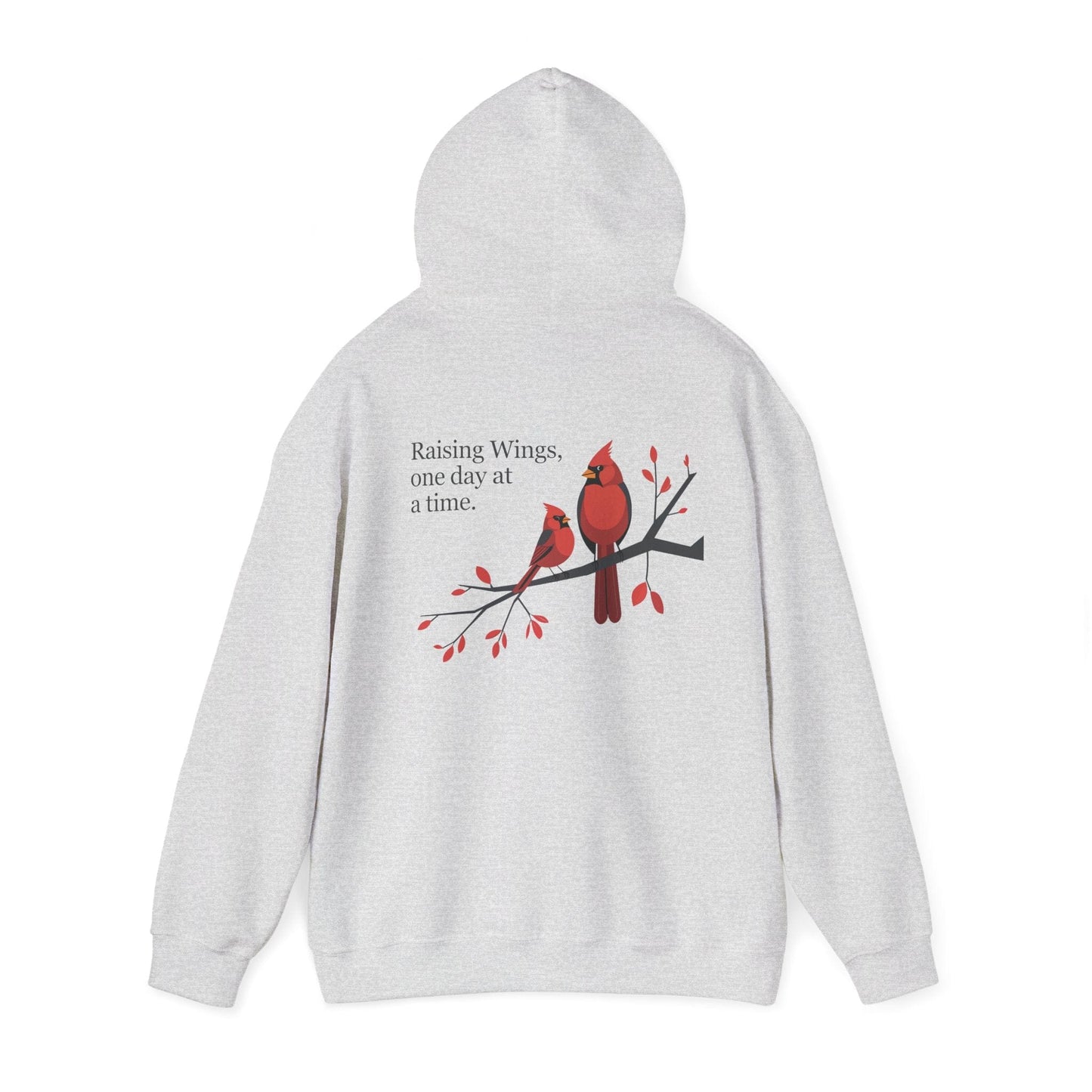 Ash | Raising Wings, One day at a time. Hoodie, back view 2