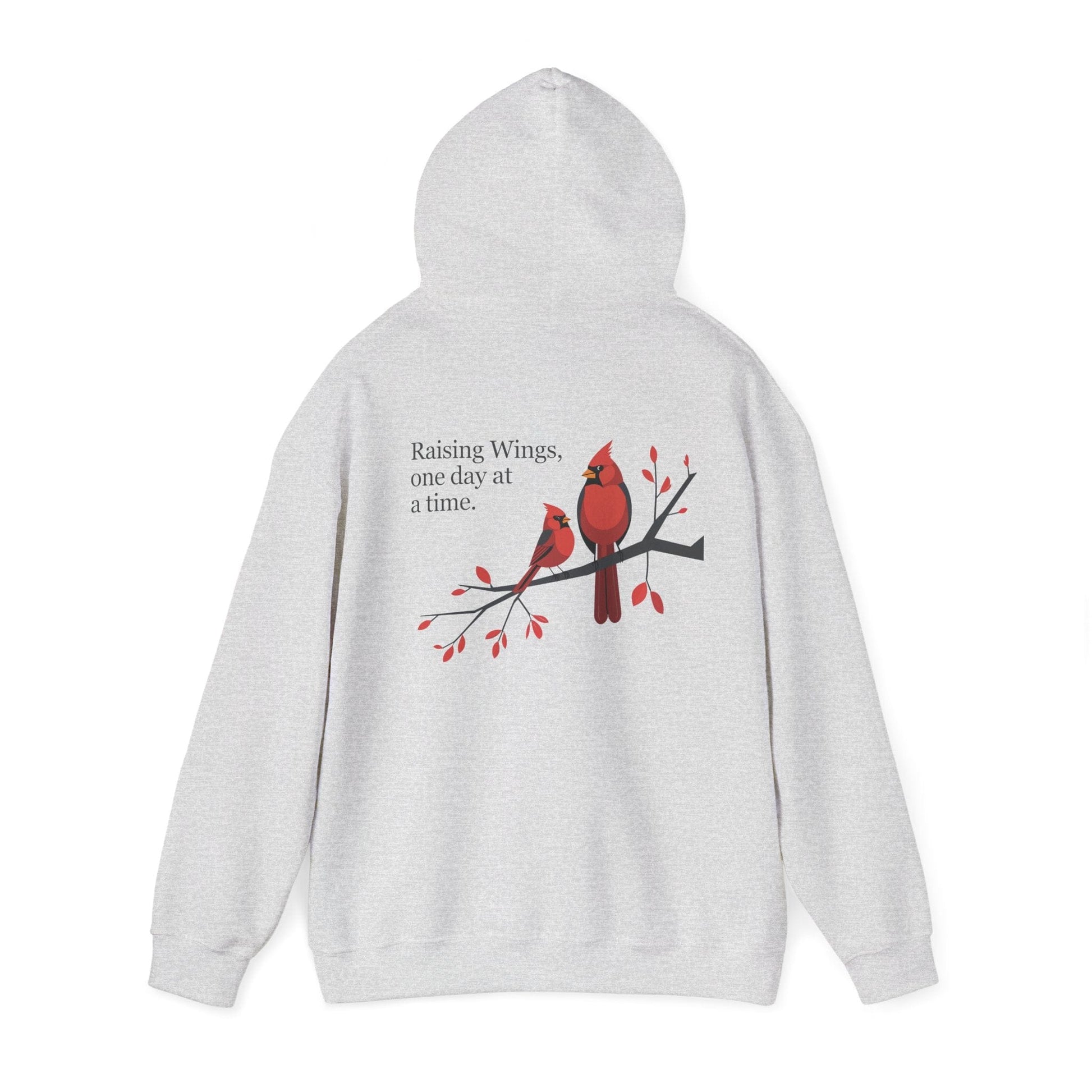 Ash | Raising Wings, One day at a time. Hoodie, back view 2