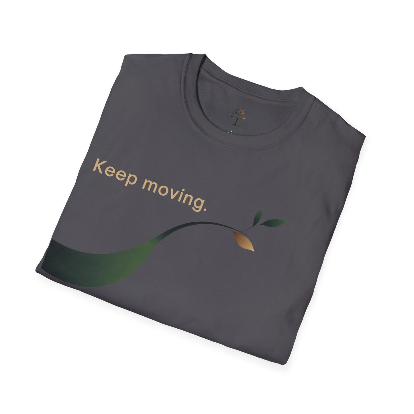 Charcoal | Keep Moving, folded view