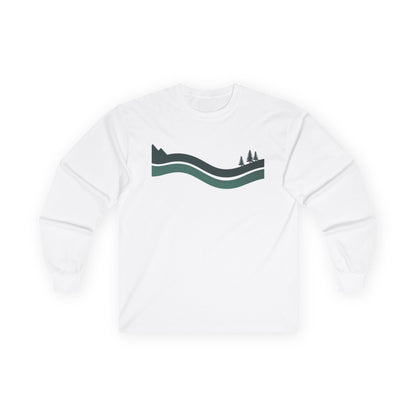 White | River Long Sleeve Tee, front view