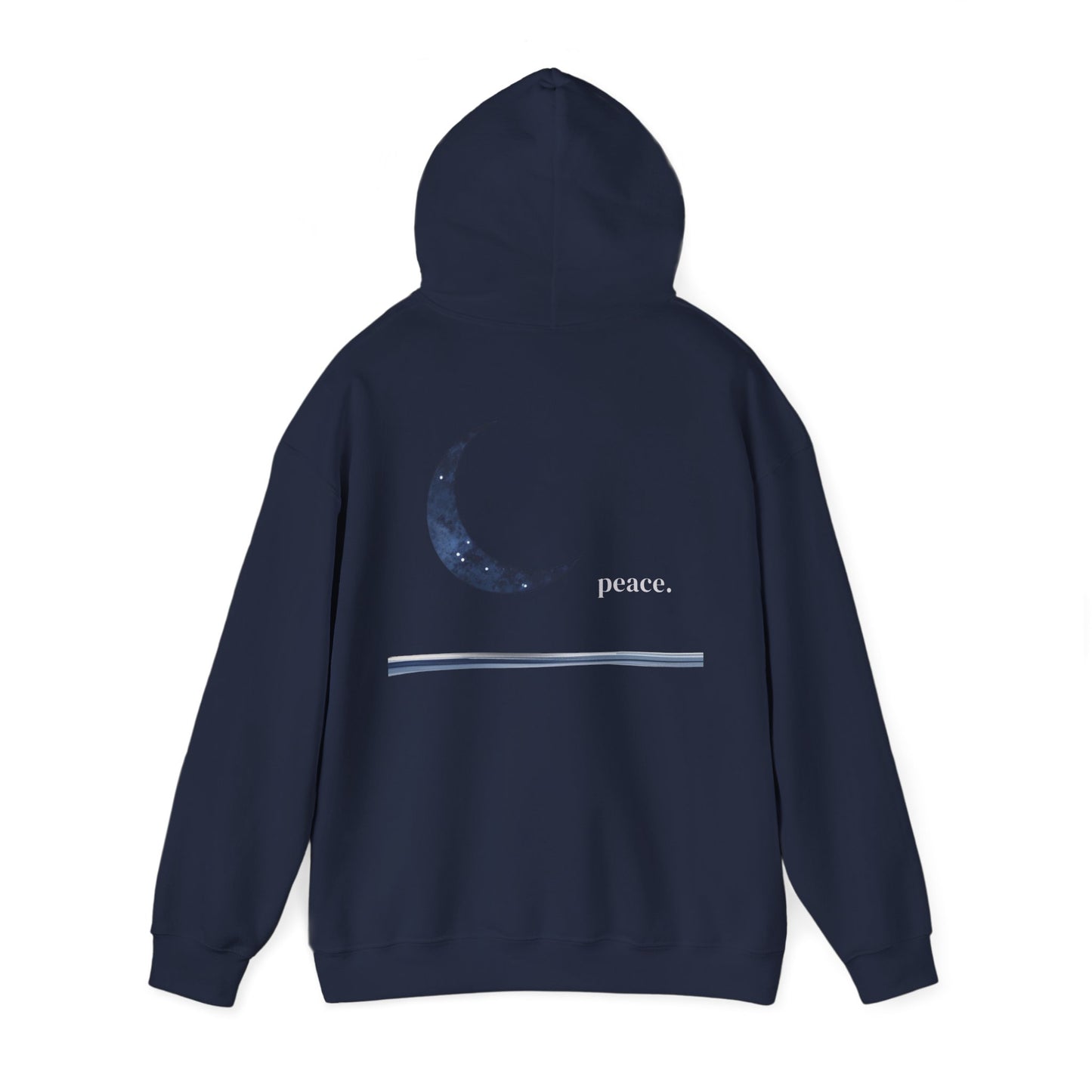 Navy | Moonlit Peace Hoodie, back view 2