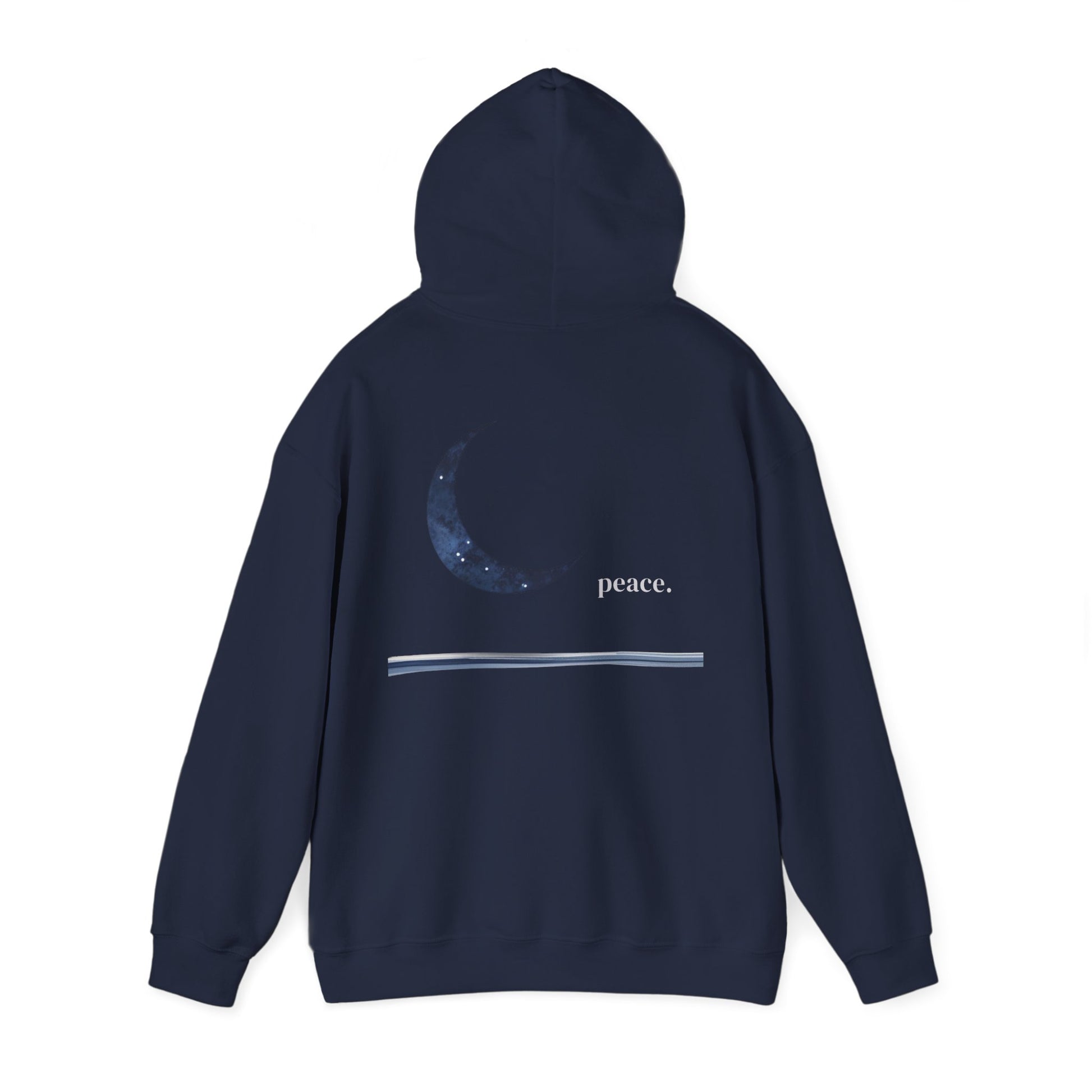Navy | Moonlit Peace Hoodie, back view 2