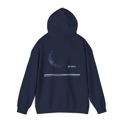 Navy | Moonlit Peace Hoodie, back view 2