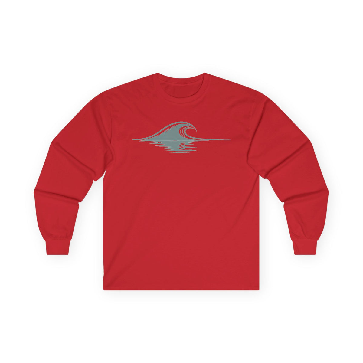 Red | Drifted Long Sleeve Tee, front view