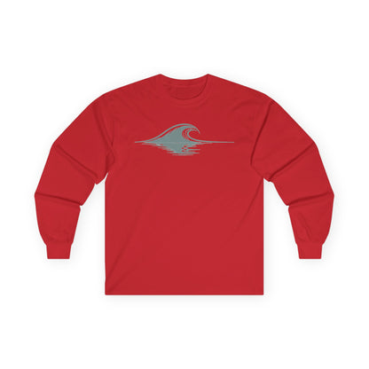 Red | Drifted Long Sleeve Tee, front view